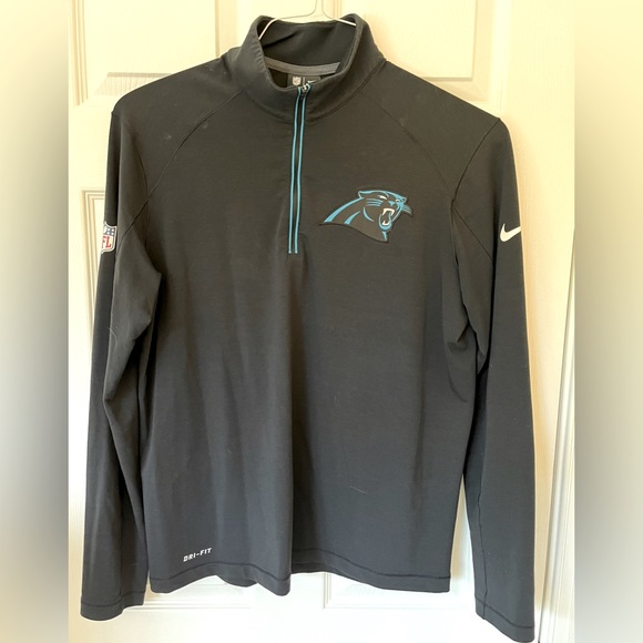 Nike NFL 🏈 Carolina Panthers Coach Half-Zip Pullover Dri-Fit Medium - Picture 1 of 10